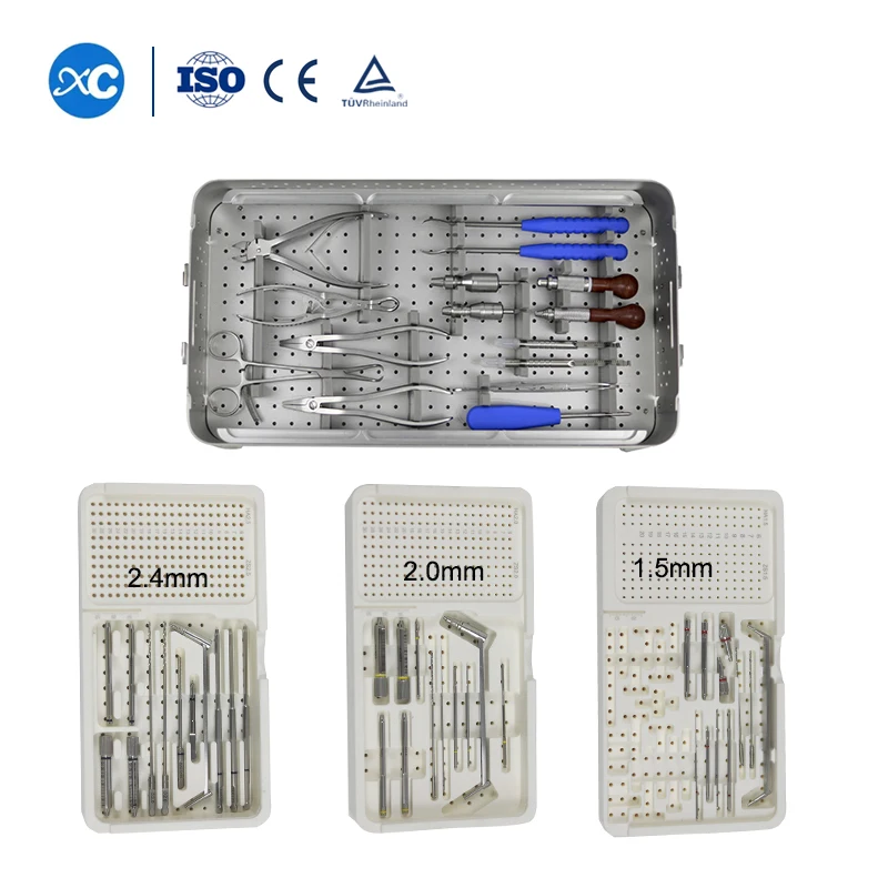 

Orthopedic Surgery LCP Reconstruction Titanium Trauma Plate Screws - Mini Fragment Instrument Set for Metacarpal Phalange