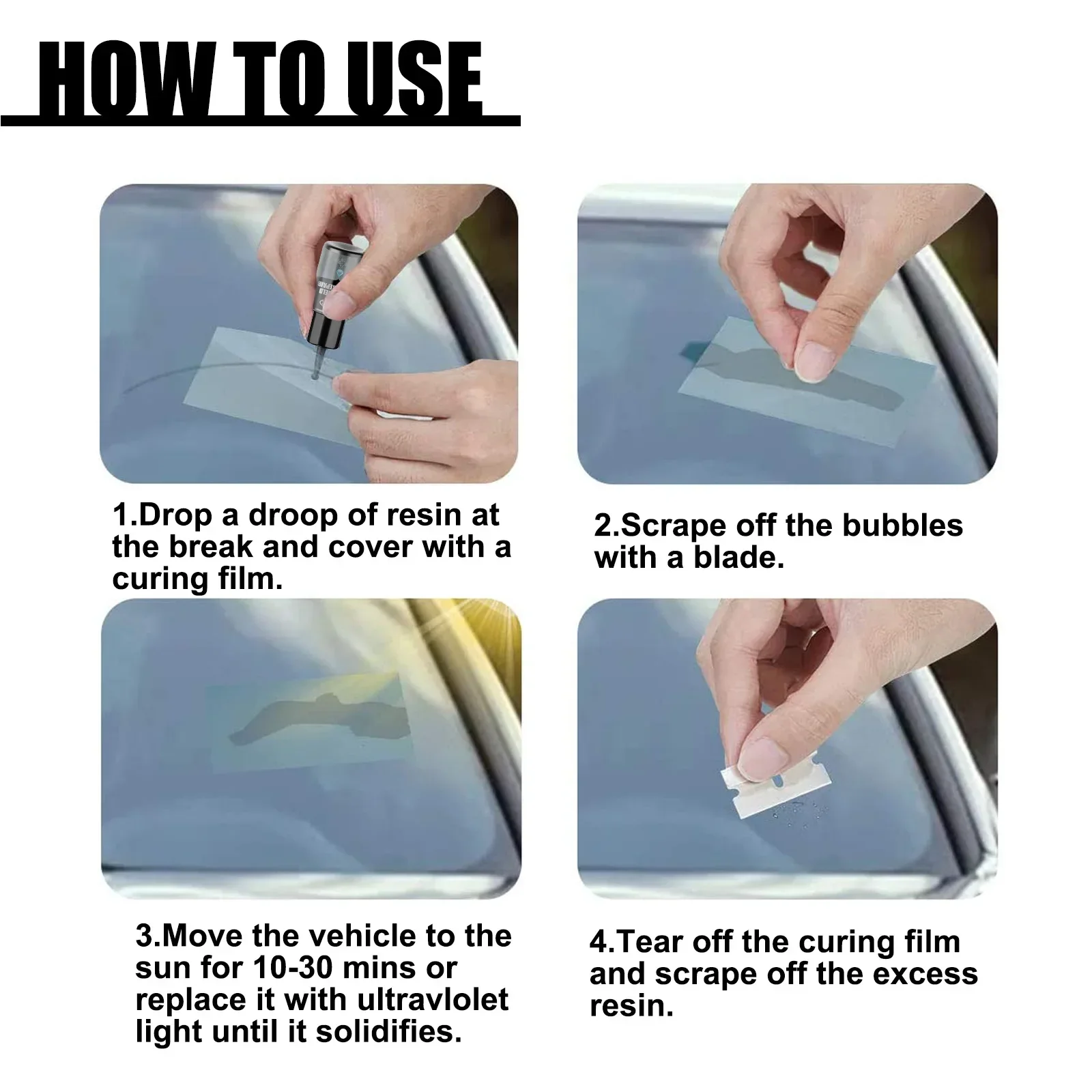 Front Window Repair Kit Liquid Glass for Car Cracked Repairing Automotive Windshield Regroover glass repair fluid Tools