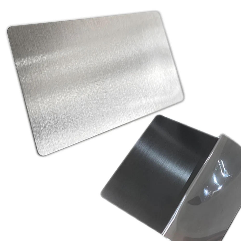 

10Pc Thick 0.4mm Stainless Steel Blank Metal Business Card Customer Laser Engraving DIY Gift Cards Size 80x50mm 88x53mm 100x60mm