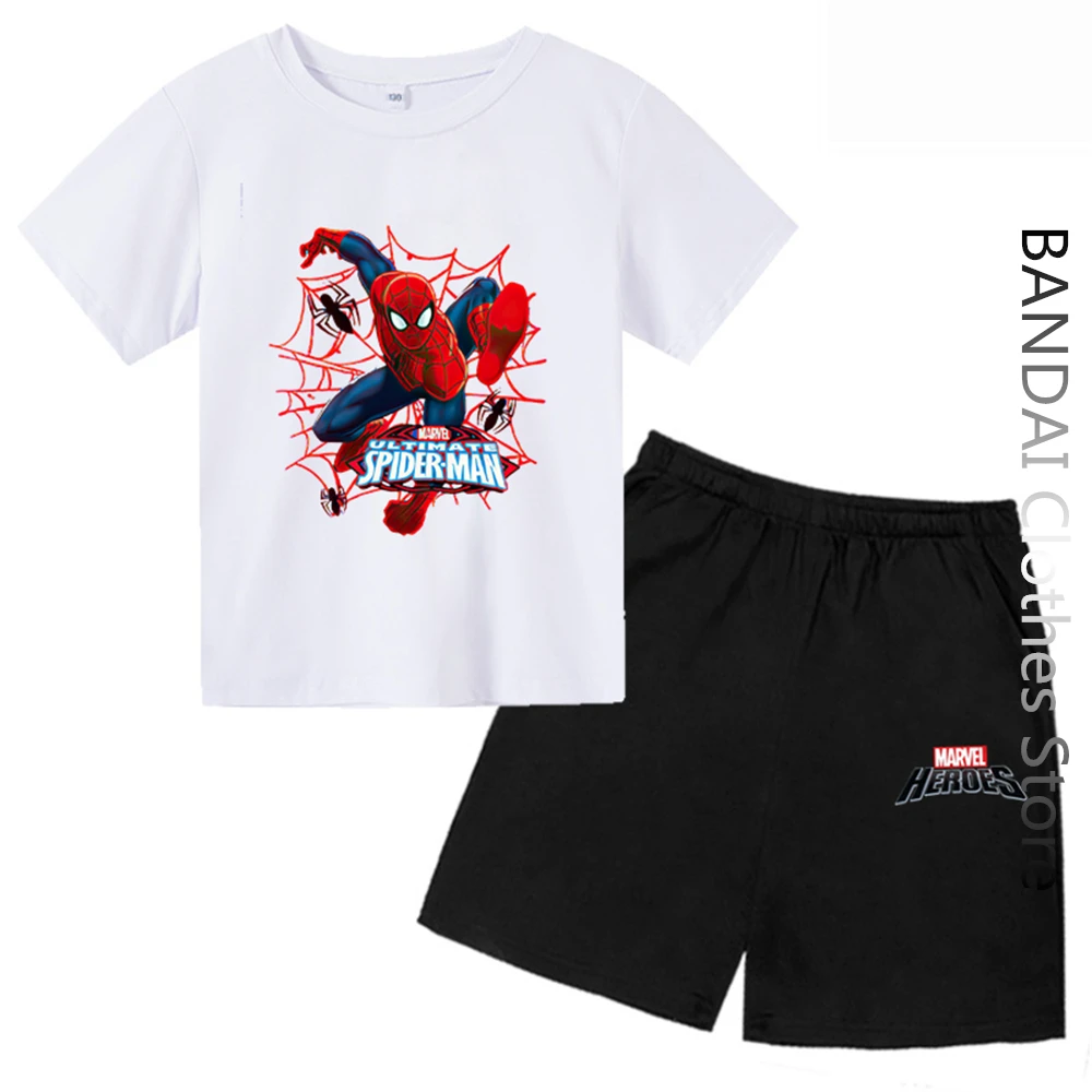 

Summer Children Cotton Spiderman T-shirt for Boy Marvel Printing spider-man Boys T Shirt Girls Tops Tees Cartoon Kids Clothes