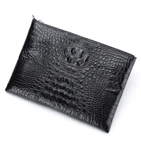 high quality mens business wallet large capacity leisure envelope handbag genuine leather clutch bag luxury fashion clip bag