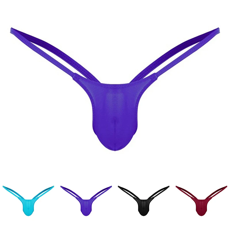 

Men's Fashion Solid Color Sexy Low-rise T Pants Comfortable Breathable Thong Underwear Soft Briefs Erotic Lingerie