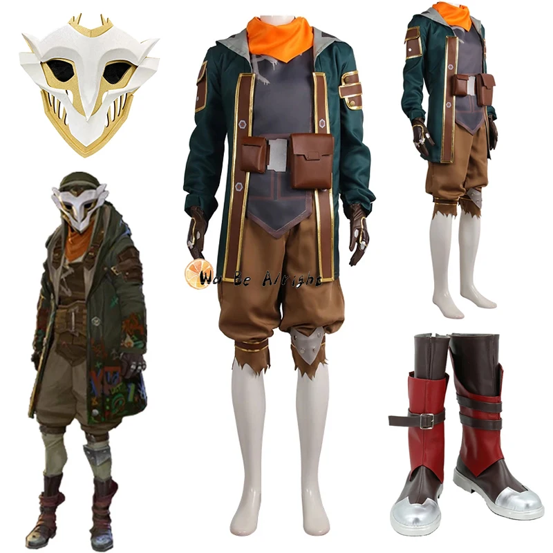

Arcane Ekko Game Cosplay Costume The Boy Who Shattered Time Uniform Outfits Halloween Carnival Party Suit For Man And Women