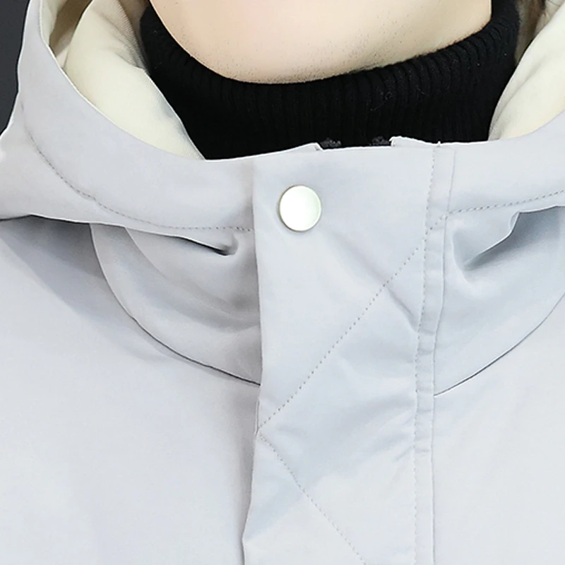 Men Harajuku Solid Warm Puffer Jacket 2022 Winter Parka Mens Japanese Streetwear Winter Jacket Male Korean Fashion Bubble Coat