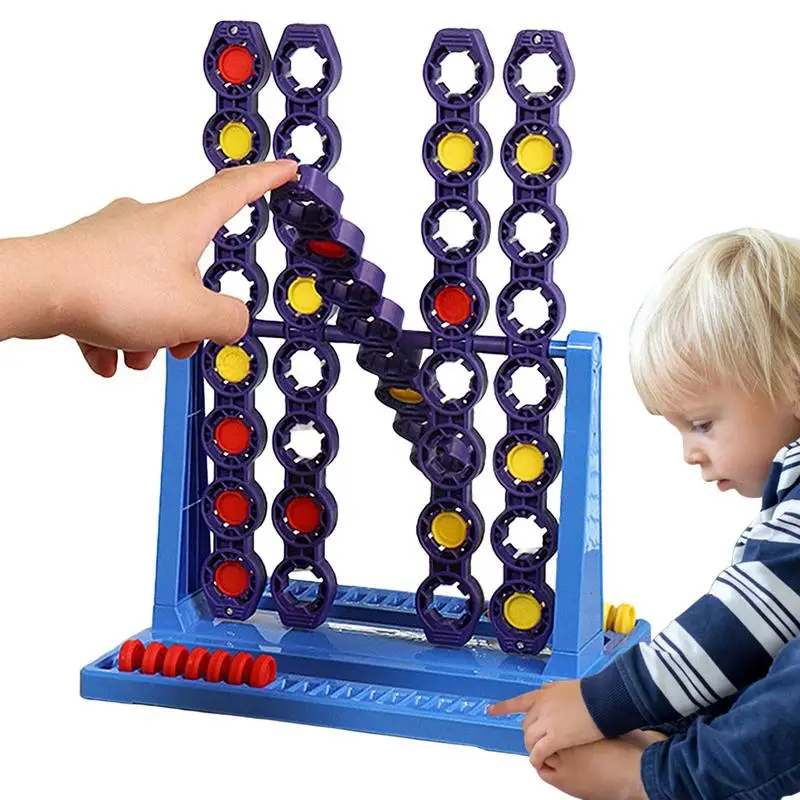 

Funny Four In A Row Rotating Game Line Up 4 Classic Family Toy Parent-child Interaction Puzzle Board Game For Kids And Family