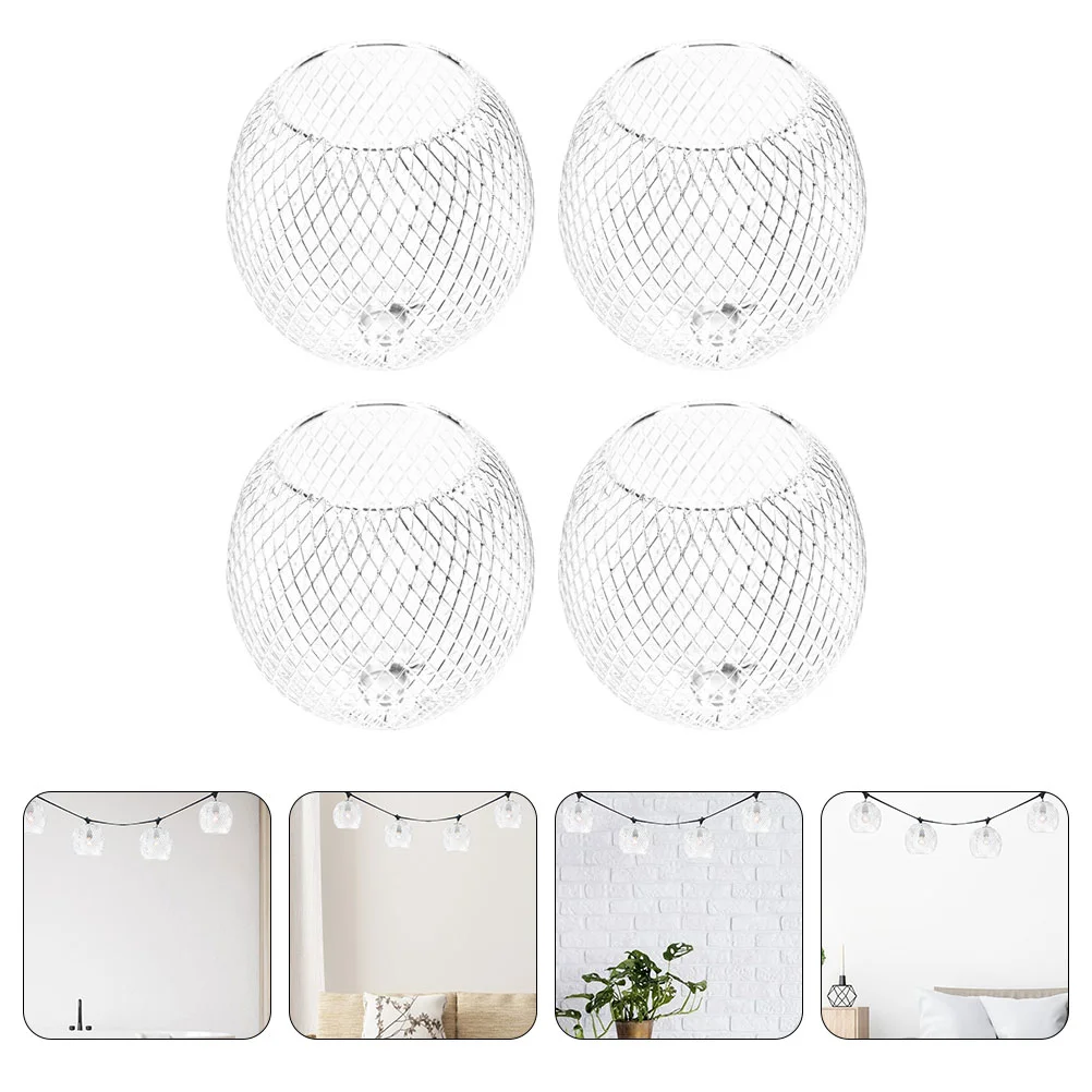 

Lamp Shade Light Cover Pendant Metal Lampshade Ceiling Chandelier Cage Lights Fixture Farmhouse Hanging Guard Decorative