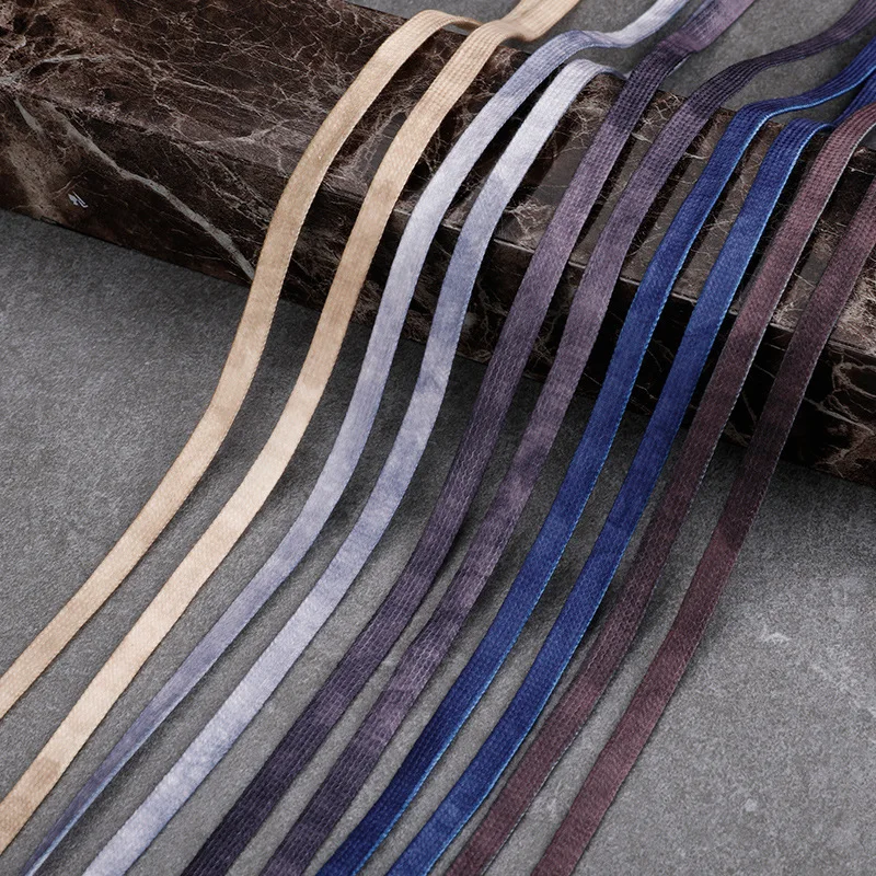 

5 Colors Flat Shoelaces Polyester Cotton White Shoe Laces For Sneakers Pattern Weaving Non fading Shoestring Shoe Accessories