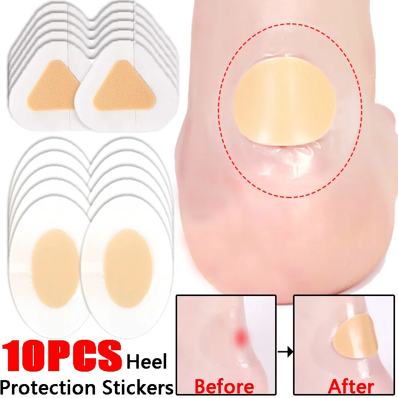 

10Pcs Thick Sponge Heel Stickers Women High-heeled Shoes Sneakers Antifriction Sticker Protection Heel Clear Invisible Heel Pad
