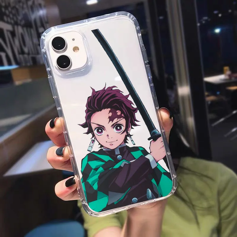 

Demon Slayer Japan Anime Clear Phone Case For iPhone 11 12 Pro MAX 7 XR XS 13 X 8 6s Plus Shockproof Soft Silicone Cover Coque