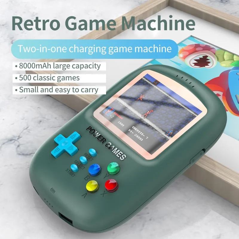 

Handheld Retro Game Console 500 Games Old Childhood Nostalgic 8000 mAH Power Bank of Phone for Girl Gift