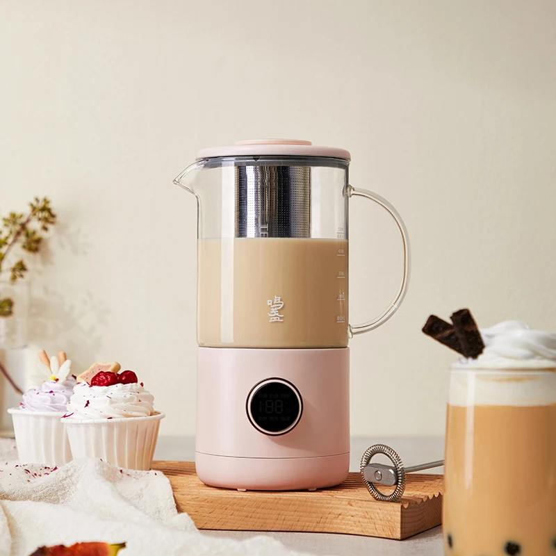 

220V Electric Coffee Maker Portable Milk Tea Machine Milk Frother Automatic Tea Maker Health Preserving Pot DIY Milk Tea 500ml