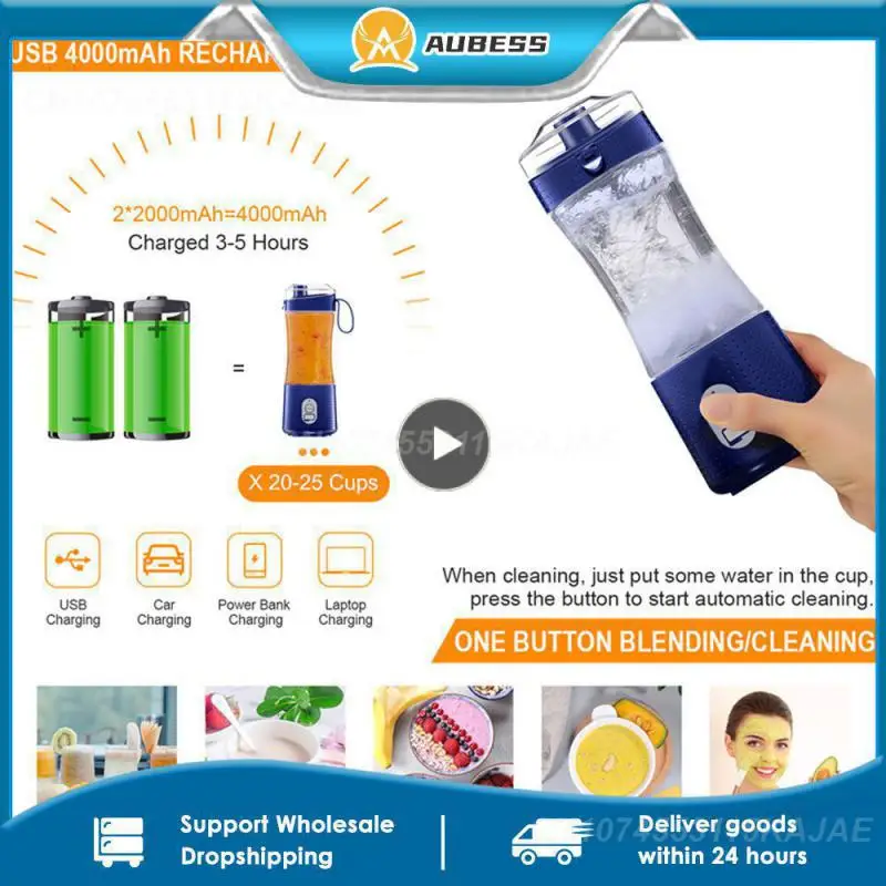 

Mini Fruit Mixers Juicers Fruit Extractors Citrus Juicer Automatic Smoothie Blenders Rechargeable Smoothie Ice Maker Portable