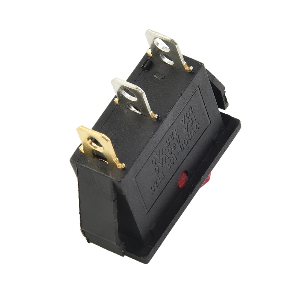 

Rocker Switch Slim Type Snap Type 15A 250V 20A 125V RED SPST ON-OFF-ON 3 Pin With Push-in Terminals For Household Appliances