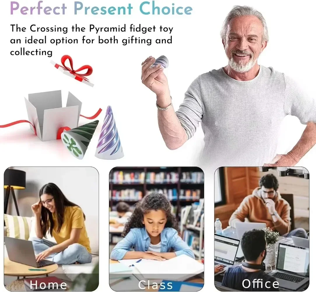 3D печатный спиральный винт вращающиеся игрушки инструмент для снижения стресса