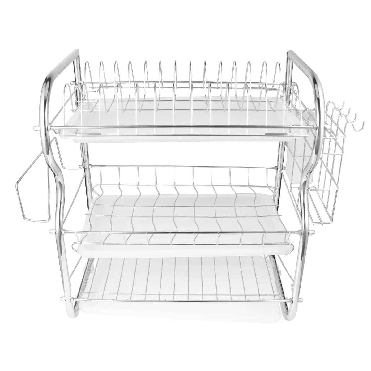 

3 Layer Dish Drainer Dishes Organization Shelf Plates Storage Holder Multifunction Kitchen Utensils Organizer Sink