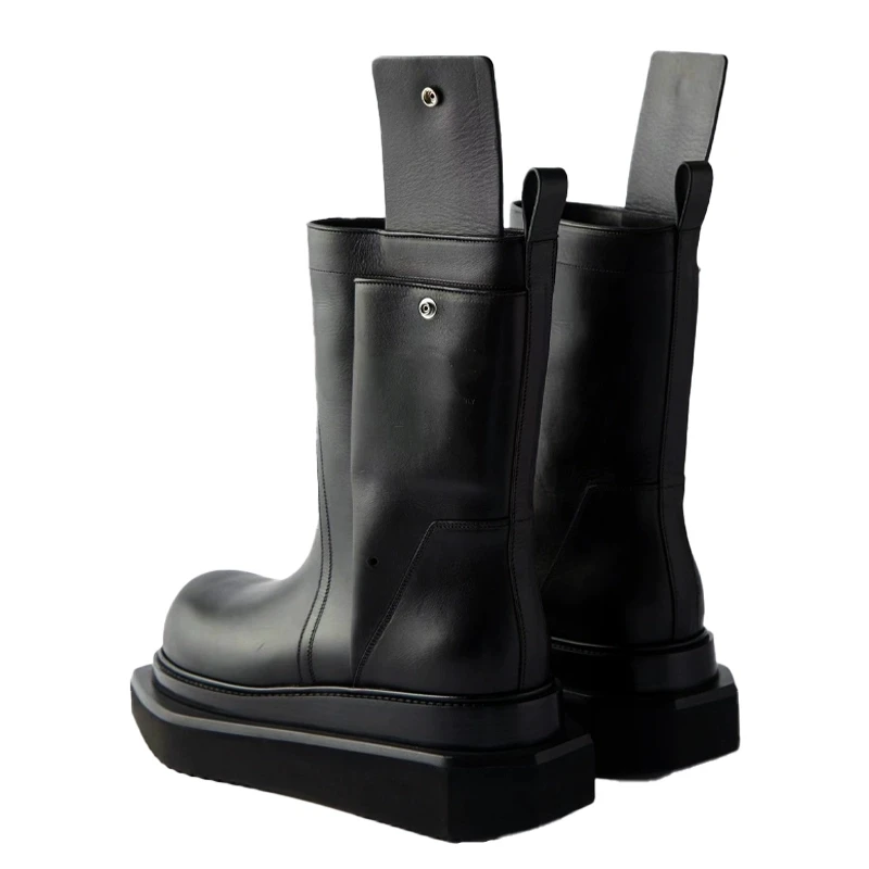 Повседневные ботинки Bogun Cowihde на толстой подошве с карманами из натуральной кожи