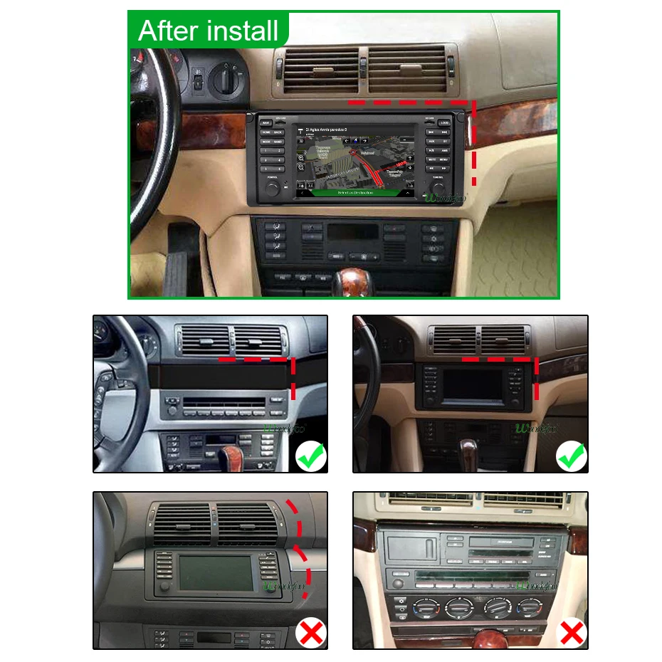 Автомагнитола WONDEFOO 8G 128G 2 din android 11 стерео экран для BMW X5 E53 E39 с Carplay