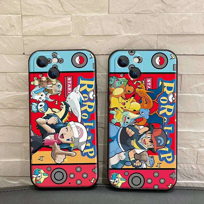 

Pokemon Pikachu Cartoon Phone Case For IPhone 11 13 Pro MAX 8 Plus 7 8 6 6S XS XR XS Max 12 Pro Game console Silicone Case Gift