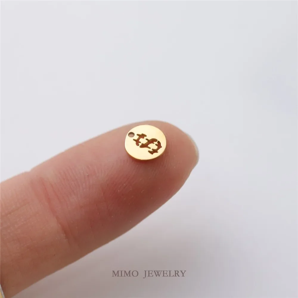 Красочная титановая сталь с покрытием из 18-каратного золота маленькая монета в