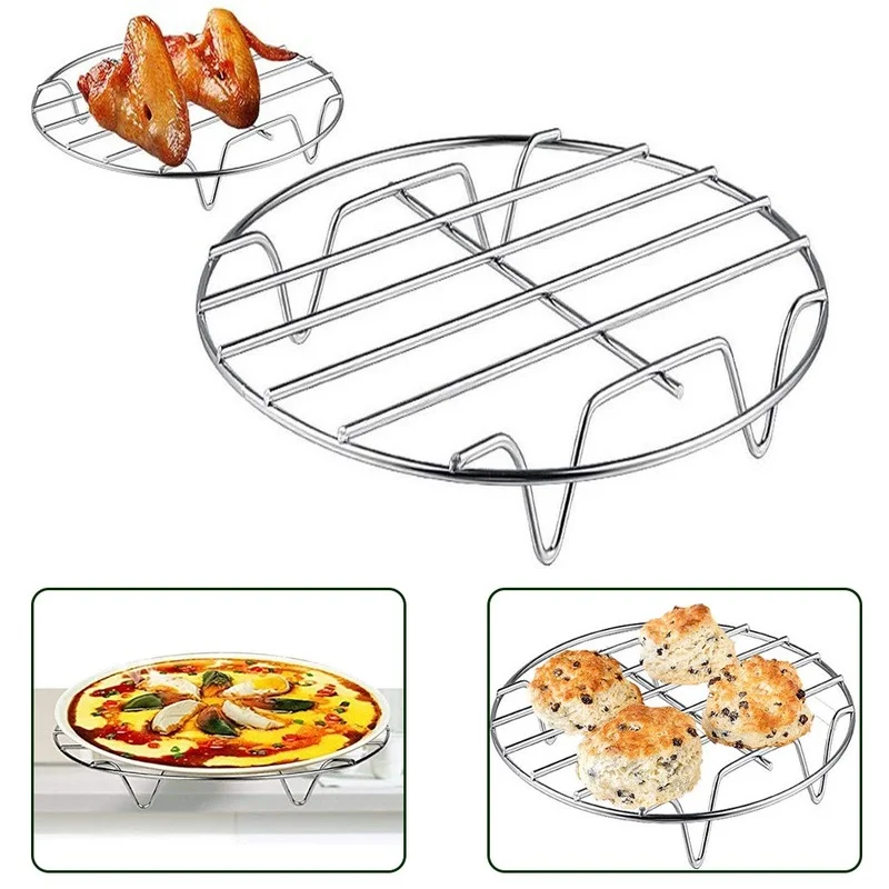 

Air Fryer Accessories Stainless Steel Steam Rack Pot Rack Corrosion Resistant Safety Air Fryer Accessories