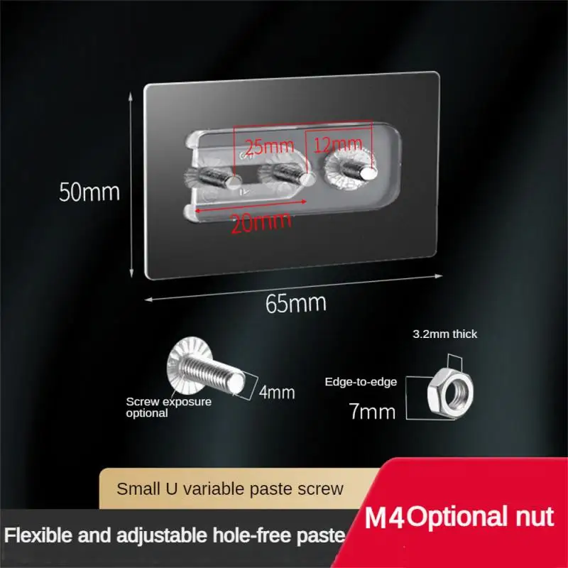 

1~10PCS Nut Patch Strong Adhesive Waterproof Non-punching Non-marking Household Supplies Nail Patch Double Hole Variable