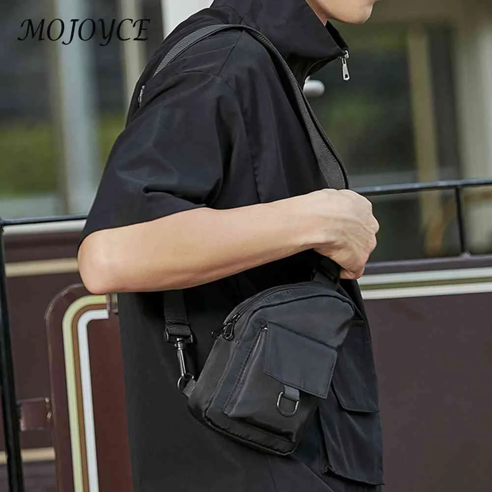 

Men Chest Packs Zipper Oxford Cloth Messenger Bags Solid Color Sling Backpack Lightweight Small for Travel Hiking Male Pouch