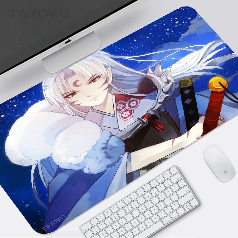 

Inuyasha Mouse Pad Gamer XL HD Computer Home Large Mousepad XXL MousePads Office Natural Rubber Anti Slip Carpet Table Mat