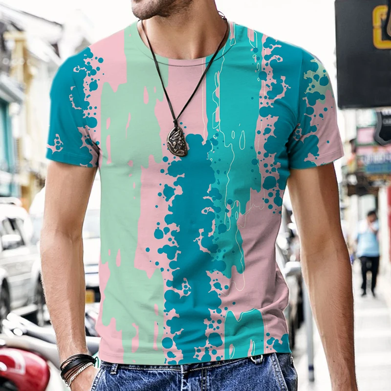 

2022 Abstracte Graffiti Patroon T-shirt Jongen Meisje Kleding Casual Cartoon 3D Print T-shirt Streetwear Mannen