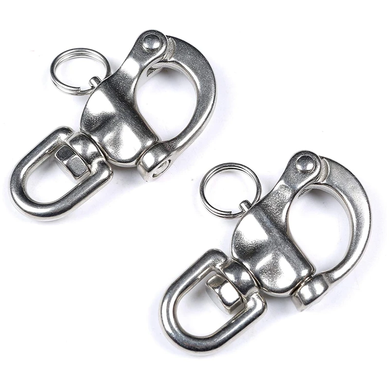 

316 Stainless Steel Swivel Shackle Quick Release Boat Anchor Chain Eye Shackle Swivel Snap Hook For Marine Architectural
