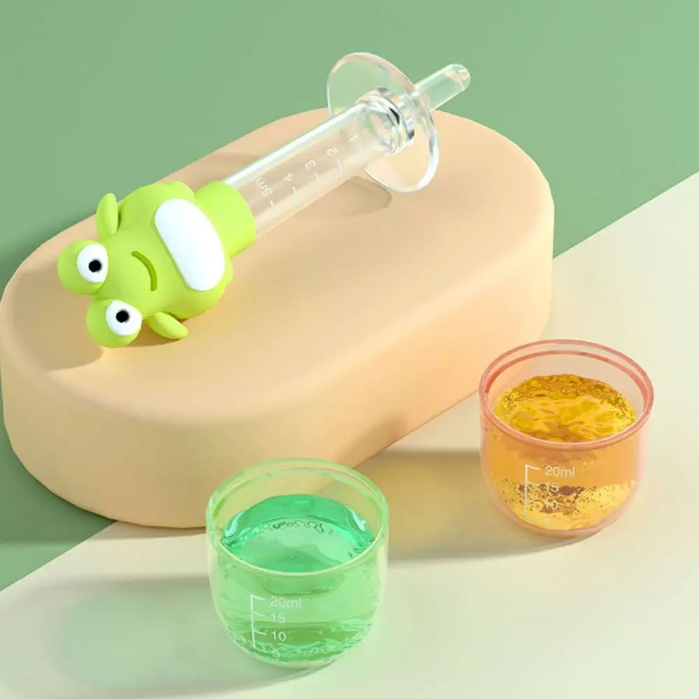 

Dropper With Measuring Cup Cartoon Frog Utensils Baby Medicine Feeder Newborn Feeding Bottle Feeding Nipple Pacifier
