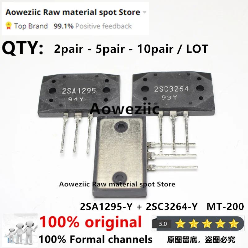 Aoweziic 2019+ 100% New Imported Original 2SA1295-Y  2SC3264-Y  2SA1295  2SC3264  MT-200 High Power Amplifier