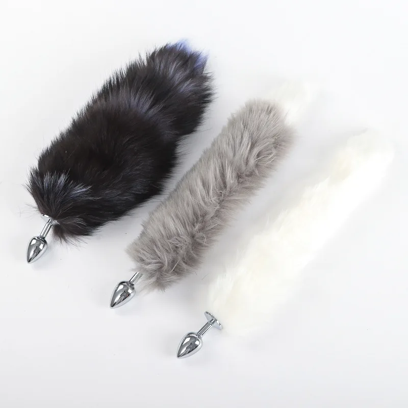 smFox Металлический хвост Анальная пробка Альтернативная задняя площадка Черный