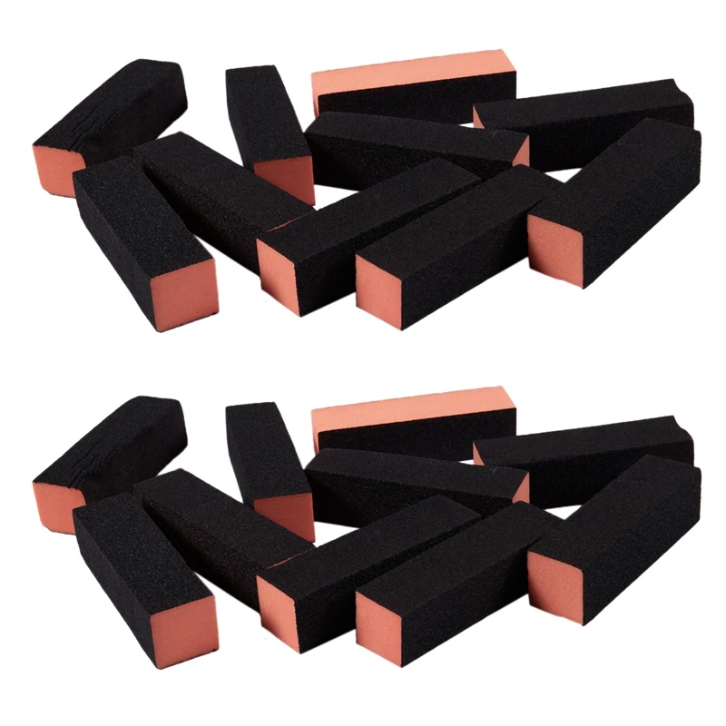 

20 X Black Orange Nail Polisher 4 Way Buffer Buffing Block Manicure File