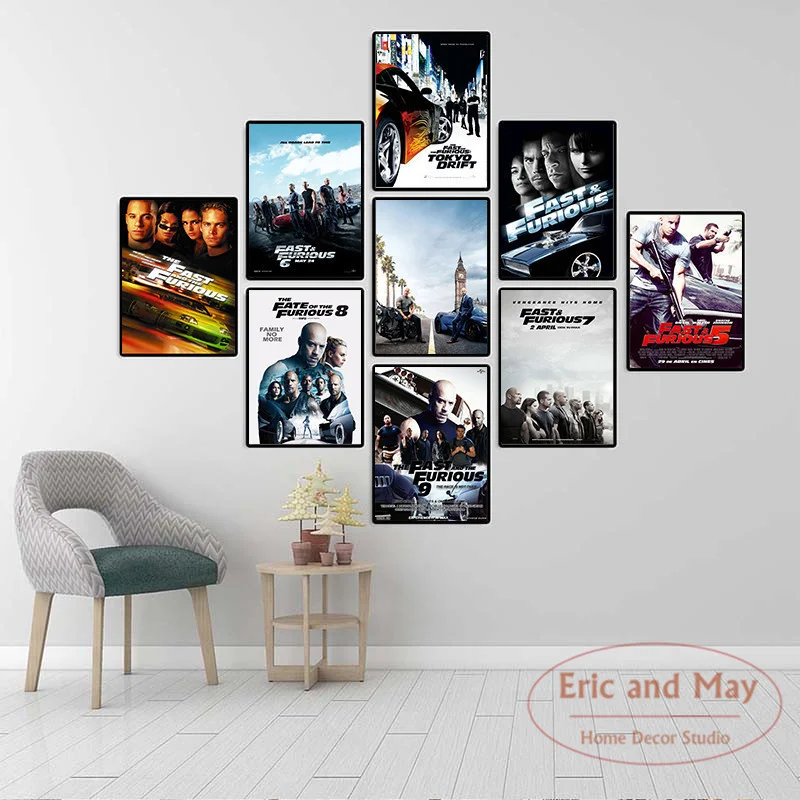 

Furious Fast Classic Movie Series Canvas Painting Posters And Prints Pictures On The Wall Abstract Decorative Home Decor Obrazy