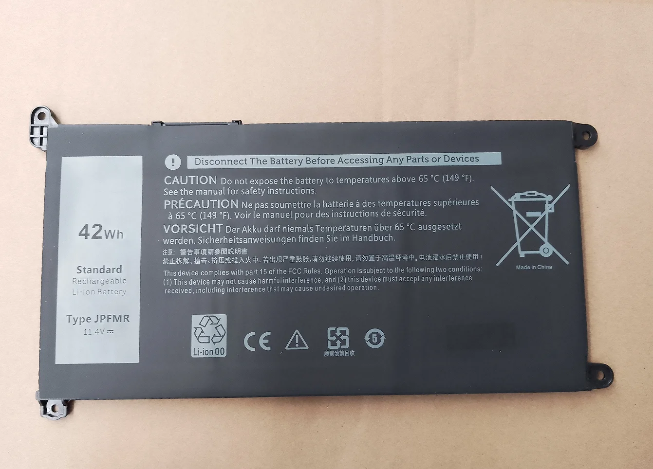 Аккумулятор JPFMR для Dell Chromebook 3100 3400 5488 5493 5593 7T0D3 3 ячейки 11 4 в 42 Вт/ч