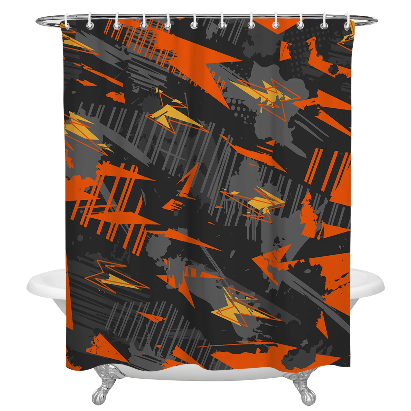 

Штора для душа с абстрактными геометрическими линиями, Современная Водонепроницаемая занавеска из полиэстера для ванной комнаты, домашний...