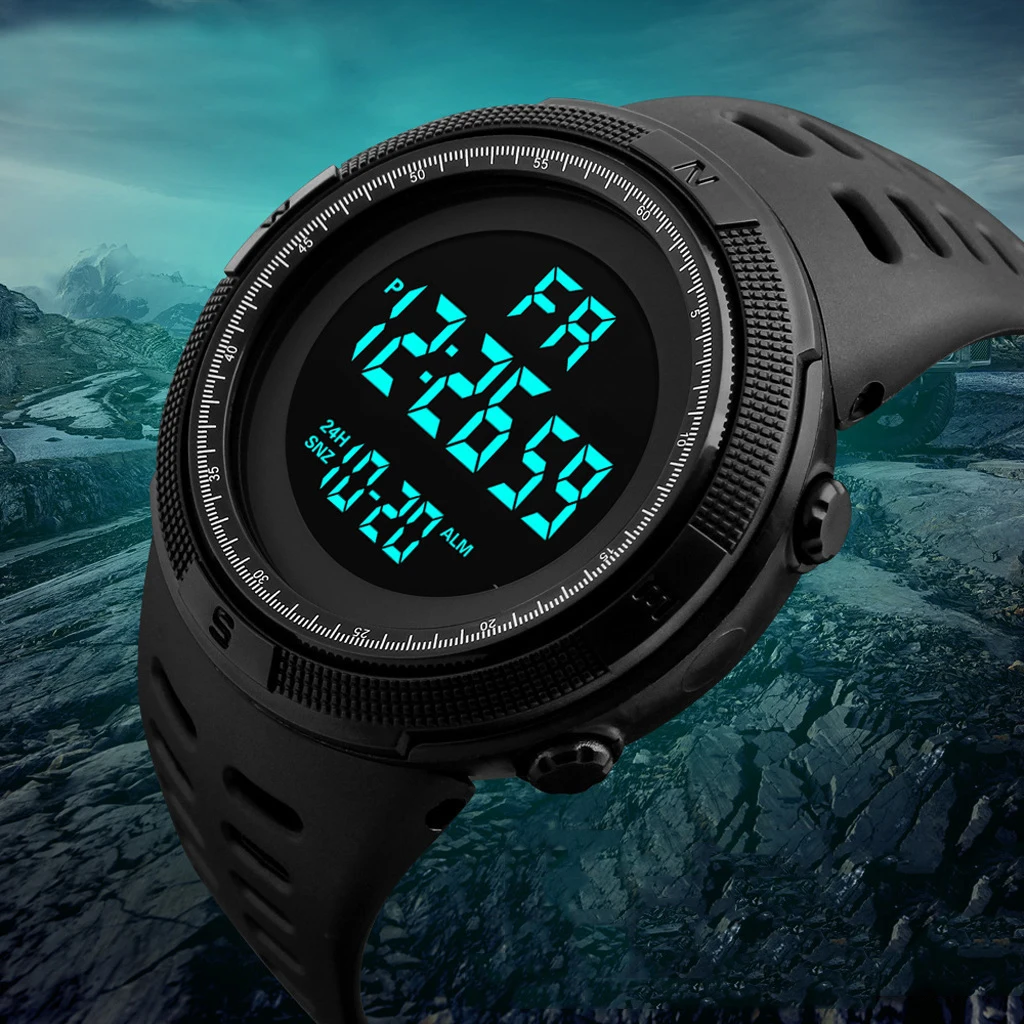 Orologio Elettronico Digitale Da Uomo Uthai C26 Sport Glow 49Mm Quadrante Grande Studente Avventura All'Aperto Tendenza Orologi Multifunzionali