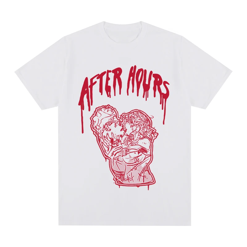 

The Weeknd kiss After Hours Vintage white t-shirt Cotton Men T shirt New TEE TSHIRT Womens tops