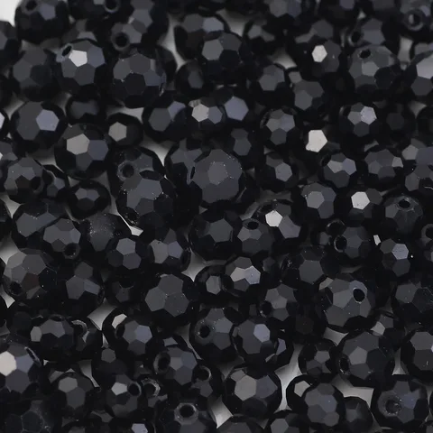 Черные хрустальные бусины JHNBY 3/4/6/8/10 мм