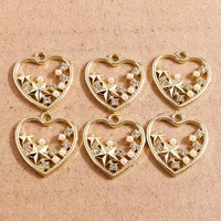 5pcs 1820mm cute love heart charms for jewelry making crystal star charms pendants for necklaces earrings diy keychains gifts