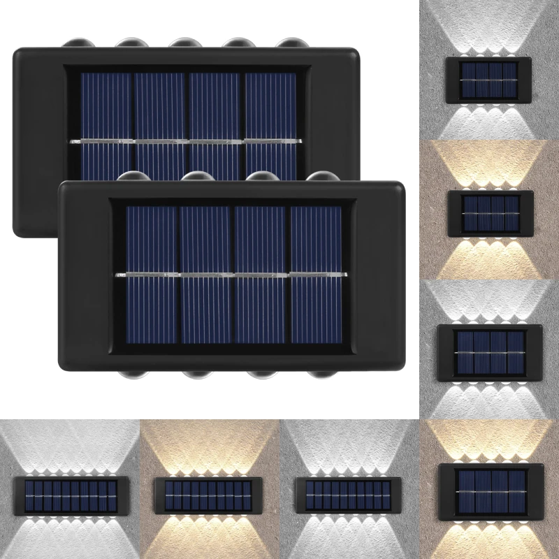 

Wall Splicing Solar Lights Smart Solar LED Outdoor Light For Balcony Yard Stairs Fence Street Wall Light Waterproof Garden Decor