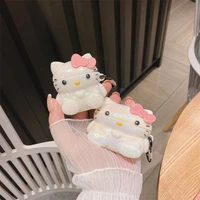 anime hellokitty phone earphone case for airpods12 airpods pro cartoon kawaii pink cat keychain bag pendant toys birthday gift