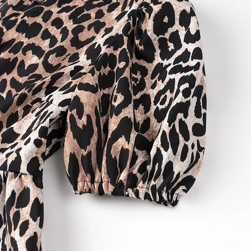 Лето 2023 новая рубашка с короткими рукавами и круглым вырезом животным принтом