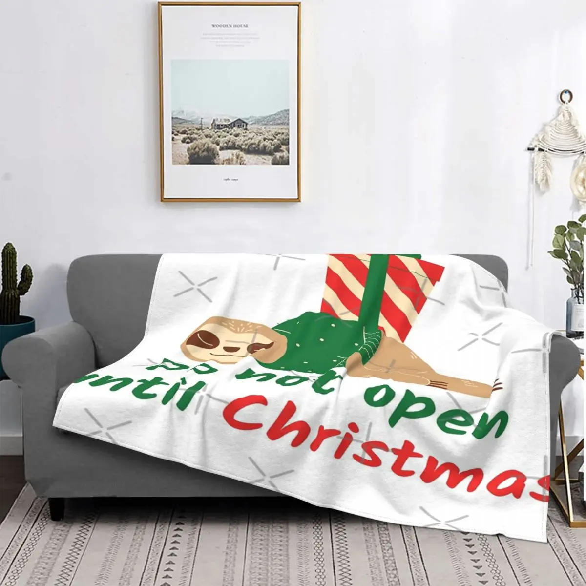 

No abrir hasta que la pereza de Navidad manta colcha cama a cuadros sofá cama manta a cuadros manta de lana colcha 220x240