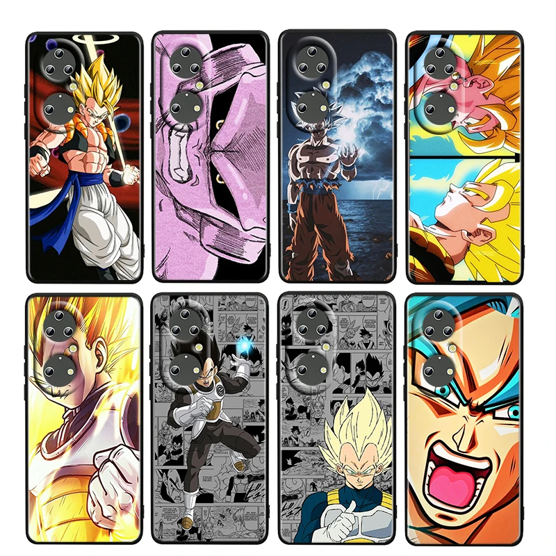 

Dragon Ball LOGO Son Goku For Huawei P50 P20 P30 P40 5G P10 Pro Lite E Plus P9 Lite Mini TPU Silicone Soft Black Phone Case Capa