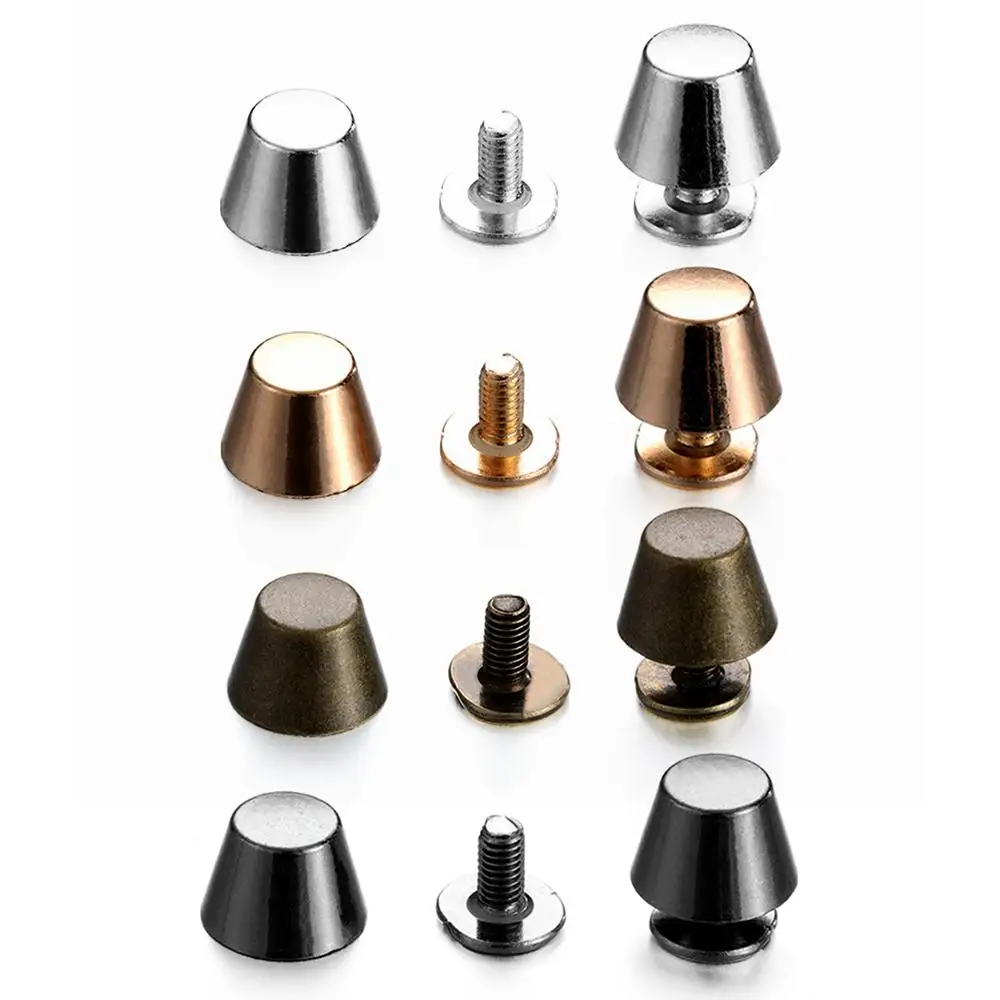 

10set/bag 10/12mm DIY Cloth Button Leather Craft Metal Nail Solid Nail Bolt Round Head Screws Bucket Dome Strap Rivets