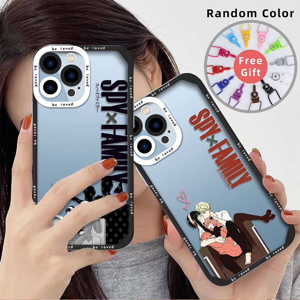 

Japan Anime SPY×FAMILY Phone Case for iPhone 14 13 12 11 Pro Max Mini XS XR X 7 8 Plus Shockproof Back Cover Transparent Fundas