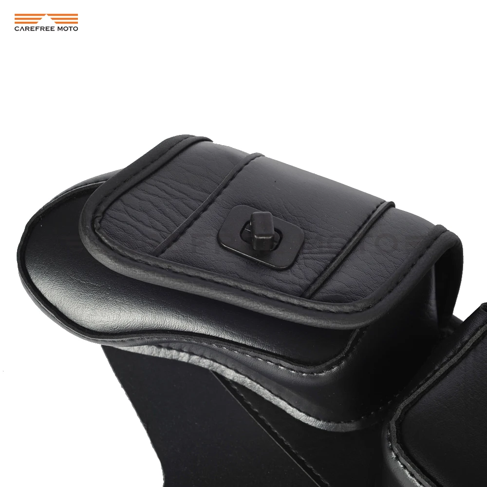 Черный мотоциклетный кофр-сумка на 3 отделения для Harley Davidson Touring 1996-2013, мягкий, с подкладкой, аксессуар для мотоцикла (art.: 3920dbbed797b) - 3920dbbed797b