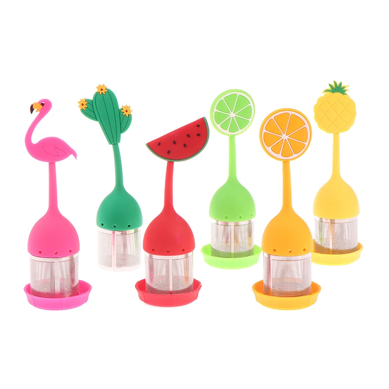 1pc Flamingo Fruits Tea Infuser Stainless Steel Tea Ball Leaf Tea Strainer For Brewing Device Herbal Spice Filter Kitchen Tools images - 6