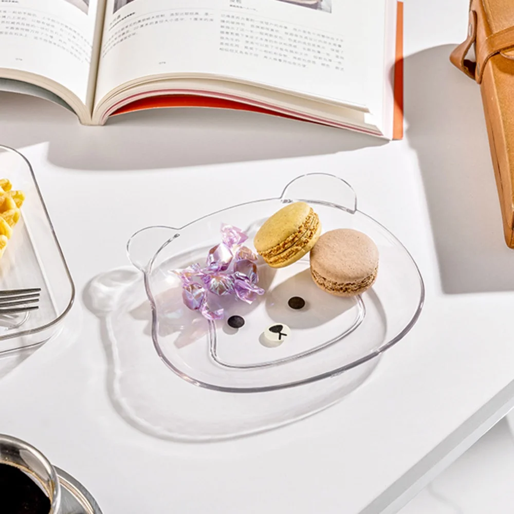 

8Pcs Snack Plate Spit Bone Plate Cake Plate Table Garbage Storage Plate Storage Trays